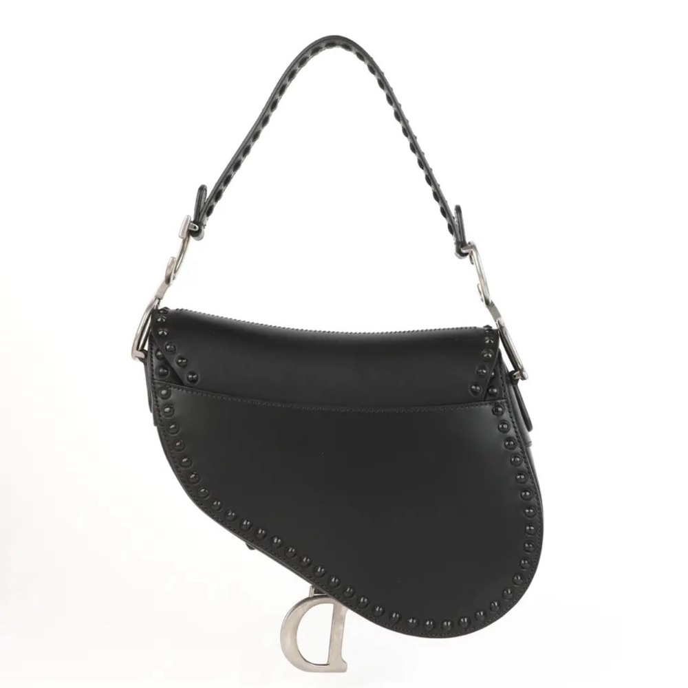 Dior RARE LIMITED EDITION Saddle Bag Studded Black Leather - Picture 3 of 15